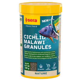SERA Cichlid Malawi Granules, Hrana Granulata Pentru Ciclide Africane Ierbivore sau Omnivore, 250ml