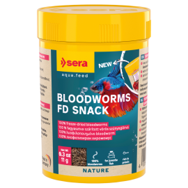 SERA FD Bloodworms, Hrana 100% Naturala Pentru Pesti de Acvariu, 100ml