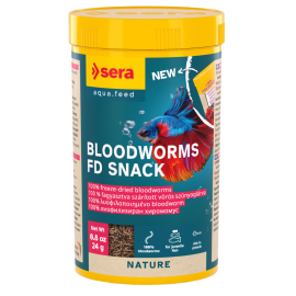 SERA FD Bloodworms, Hrana 100% Naturala Pentru Pesti de Acvariu, 250ml