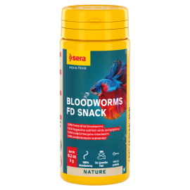 SERA FD Bloodworms, Hrana 100% Naturala Pentru Pesti de Acvariu, 50ml