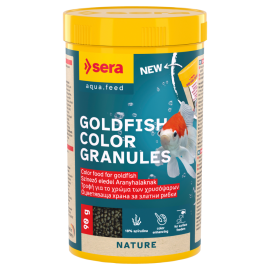 SERA Goldy Color Spirulina Nature, Hrana Granulata, Imbogatita cu Spirulina, Pentru Carasi, 250ml