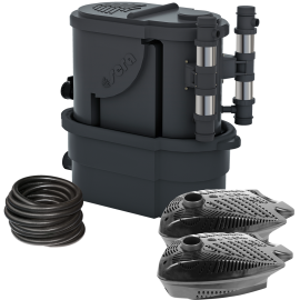 SERA Koi Professional 2400 Pond Filter, Filtru de Presiune Profesional, cu 2 Filtre UV-C si 2 Pompe Pentru Recircularea Apei Incluse, Pentru Iazuri (volum maxim 40000 L)