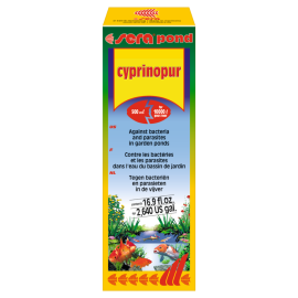 SERA Pond Cyprinopur,  Tratament Împotriva Bacteriilor și Paraziților din Iazuri, 250ml