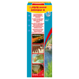 SERA Pond Omnipur A,  Tratament Complet pentru Cele Mai Frecvente Boli ale Peștilor de Iaz, 500ml