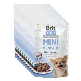 BRIT CARE MINI Vanat, Set Plic Hrana Umeda Fara Cereale, Caine (fillet carne in sos) 10x85g