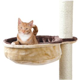 Sezlong Circular, Reversibil, Pentru Sisale si Ansambluri de Joaca Pisici, Crem sau Maro, 38cm