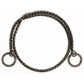 SHOW TECH Snake Chain, Zgarda Metalica Pentru Caini, Strangulanta, Antracit, 50cm | 3.0mm