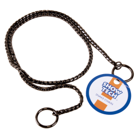 SHOW TECH Snake Chain, Zgarda Metalica Pentru Caini, Strangulanta, Antracit, 65cm | 4.0mm