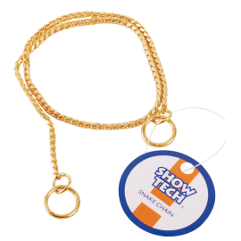 SHOW TECH Snake Chain, Zgarda Metalica Pentru Caini, Strangulanta, Auriu, 45cm | 3.7mm