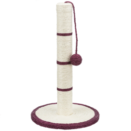 Sisal Cilindric Vertical si Jucarie Pentru Pisici, Baza Circulara, Diametru 35cm | Inaltime 62cm
