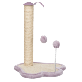 Sisal Pisici JUNIOR SCRATCHING PAW, 2 Jucarii, Plus Mov,  40x38cm | Inaltime 50 cm