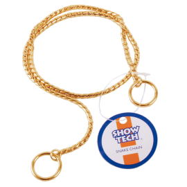 SHOW TECH Snake Chain, Zgarda Metalica Pentru Caini, Strangulanta, Auriu, 65cm | 4.5mm