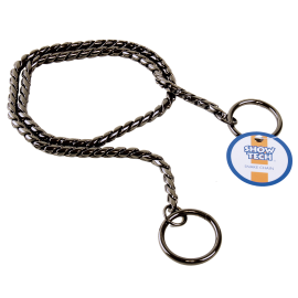 SHOW TECH Snake Chain, Zgarda Metalica Pentru Caini, Strangulanta, Antracit, 80cm | 7.0mm