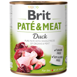 BRIT PATE & MEAT Rata, Conserva Hrana Umeda Caine (bucati carne in pateu) 800g