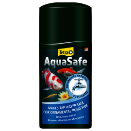 TETRA Pond AquaSafe – Condiționer de Apă pentru Iaz, Neutralizează Clorul și Metalele Grele, 250ml