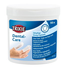 TRIXIE Dental Care, Degetare Umede Antiseptice Pentru Curatarea Dintilor la Caini si Pisici, 50buc