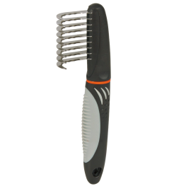 TRIXIE Descalcitor cu 9 Lame Lungi Otel Inox,  Pentru Caini cu Blana Lunga, Deasa 19cm