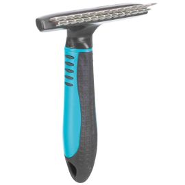 TRIXIE Piaptan T cu Doua Randuri de Pini Pentru Descalcirea | Indepartarea Parului din Blana Lunga 10x15cm