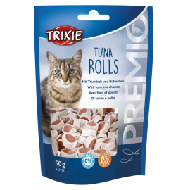 TRIXIE Premio Recompense Pisici, Rulouri cu Pui si Ton, 50g