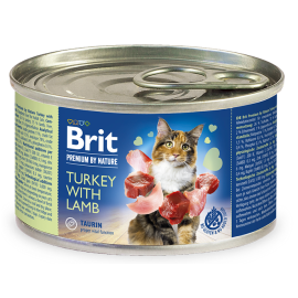 BRIT PREMIUM By Nature Adult, Curcan si Miel, Conserva Hrana Umeda Fara Cereale, Pisici (pate cremos), 200g