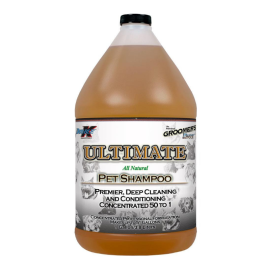 DOUBLE K Ultimate – Șampon Concentrat Profesional 50:1, Volum și Strălucire Instantanee pentru Câini, Toate Tipurile de Blană, 3.8L