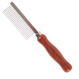SHOW TECH Wooden Handle Comb, Piaptan Profesional de Uz General cu Pini Rari, Orice Tip de Blana, 18cm