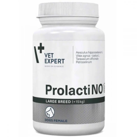 VET EXPERT ProlactiNO Large Breed 1010mg, Supliment Pentru Catele de Talie Medie sau Mare, cu Manifestari de  Sarcina / Lactatie Falsa, 40 tablete