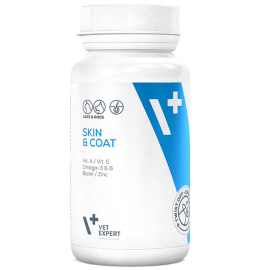 VET EXPERT Skin & Coat, Supliment Pentru Piele si Blana, Caini sau Pisici, 30 capsule