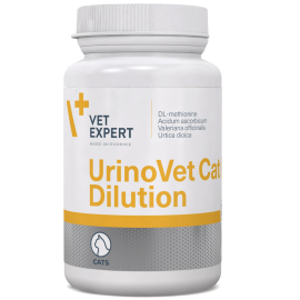 VET EXPERT UrinoVet Cat Dilution Twist Off, Supliment Pentru Suportul Functionarii Normale a Tractului Urinar la Pisici, 45 capsule