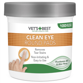  VET'S BEST Clean Eye, Dischete Umede Pentru Igiena Ochilor la Caini, 100buc