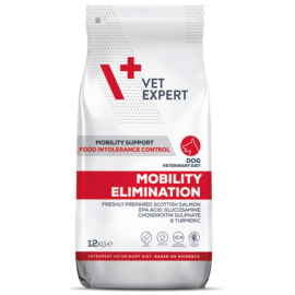VETEXPERT 4T VETERINARY DIET Mobility Elimination, Hrana Uscata Caine cu Intoleranta Alimentara si Afectiuni Articulare | Reumatism, 12kg
