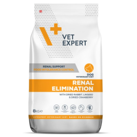 VETEXPERT 4T VETERINARY DIET Renal Elimination, Hrana Uscata Caine cu Intoleranta Alimentara si Insuficienta Renala Cronica, 8kg