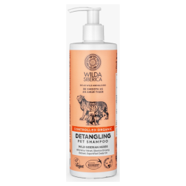 WILDA SIBERICA Sampon Vegan pentru Descalcirea Blănii, cu Ginseng si Amur Velvet, pentru Câini si Pisici cu Blană Medie sau Lungă, 400ml