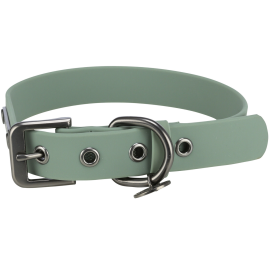 Zgarda Pentru Caini, Nylon cu PVC, Verde, Catarama Metalica, Marime M-L 40-47cm | latime 20mm
