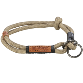 Zgarda Semistrangulanta Pentru Caini Be NORDIC, Cordelina Bej, Marime M, 45cm