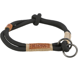Zgarda Semistrangulanta Pentru Caini Be NORDIC, Cordelina Neagra, Marime M, 45cm