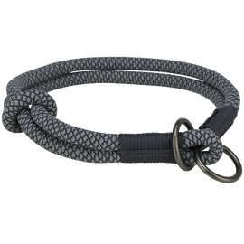 Zgarda Semistrangulanta Pentru Caini SOFT, Cordelina Neagra, Marime S-M, 40cm |Diametru 10mm