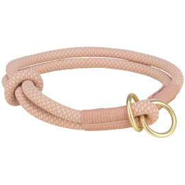 Zgarda Semistrangulanta Pentru Caini SOFT, Cordelina Roz, Marime M 45cm |Diametru 10mm