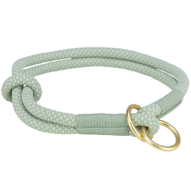 Zgarda Semistrangulanta Pentru Caini SOFT, Cordelina Verde, Marime S-M 40cm |Diametru 10mm